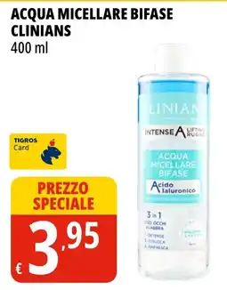 Tigros Acqua micellare bifase Clinians offerta