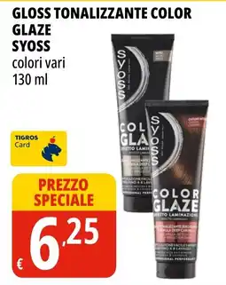 Tigros Gloss tonalizzante color glaze Syoss offerta