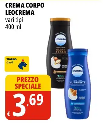 Tigros Crema corpo Leocrema offerta