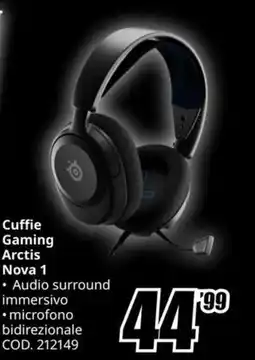 MediaWorld Cuffie Gaming Arctis Nova 1 offerta