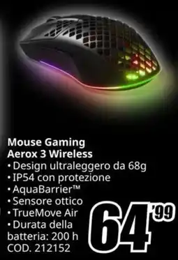 MediaWorld Mouse Gaming Aerox 3 Wireless offerta