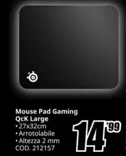 MediaWorld Mouse Pad Gaming QcK Large offerta