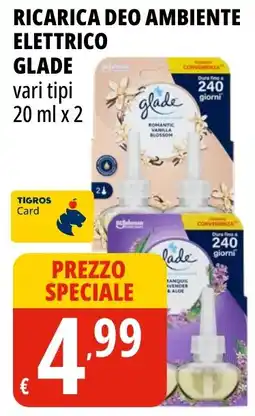 Tigros Ricarica deo ambiente elettrico Glade offerta