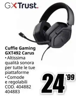 MediaWorld Cuffie Gaming GXT492 Carus offerta