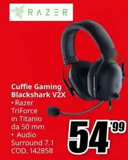 MediaWorld Razer Cuffie Gaming Blackshark V2X offerta