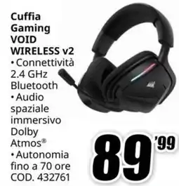 MediaWorld Cuffia Gaming VOID WIRELESS v2 offerta