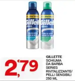 Quick Sisa GILLETTE SCHIUMA DA BARBA SERIES RIVITALIZZANTE/PELLI SENSIBILI offerta