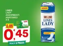 Quick Sisa Lines Lady assorbenti anatomici offerta