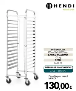 Altasfera Carrello per vassoi HENDI offerta
