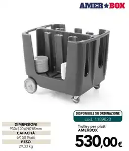 Altasfera Trolley per piatti AMERBOX offerta