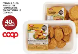 Superconti Cordon Bleu con prosciutto e formaggio o nuggets di pollo Coop offerta