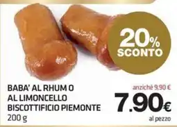 Superconti BABA' AL RHUM O AL LIMONCELLO BISCOTTIFICIO PIEMONTE offerta