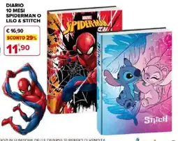 Iperal Diario 10 mesi Spiderman o Lilo & Stitch offerta