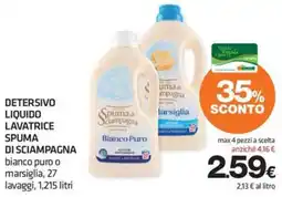 Superconti Detersivo liquido lavatrice Spuma di Sciampagna offerta