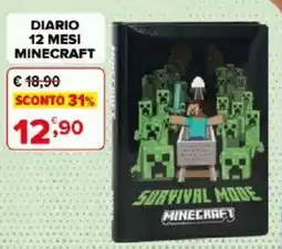 Iperal Diario 12 Mesi Minecraft offerta