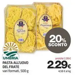 Superconti PASTA ALL'UOVO DEL FRATE offerta