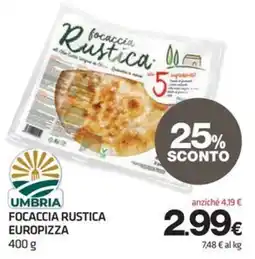 Superconti UMBRIA FOCACCIA RUSTICA EUROPIZZA offerta