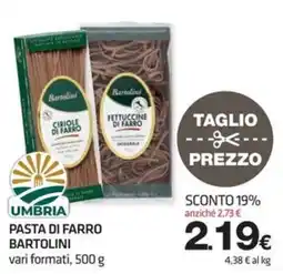 Superconti Pasta di farro Bartolini offerta
