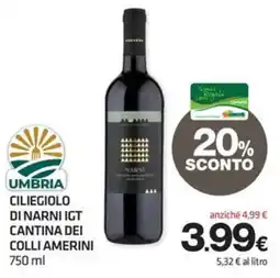 Superconti Ciliegiolo di Narni IGT Cantina dei Colli Amerini offerta