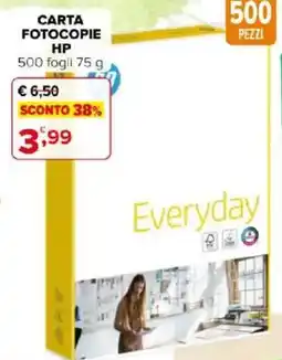 Iperal Carta Fotocopie HP Everyday offerta