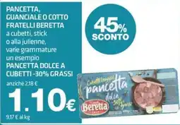 Superconti Pancetta guanciale o cotto Fratelli Beretta offerta