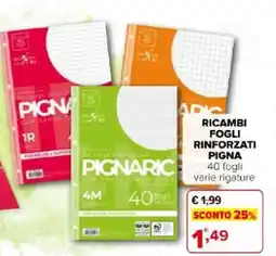 Iperal Ricambi fogli rinforzati Pigna offerta