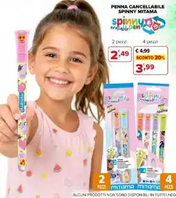 Iperal Penna cancellabile Spinny Mitama offerta