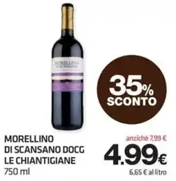 Superconti MORELLINO DI SCANSANO DOCG LE CHIANTIGIANE offerta