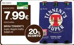 Superconti BIRRA TENNENT'S SUPER offerta