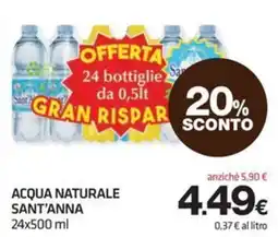 Superconti ACQUA NATURALE SANT'ANNA offerta