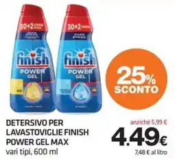 Superconti Detersivo per lavastoviglie Finish Power Gel Max offerta
