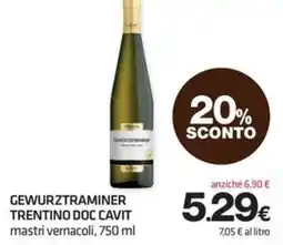 Superconti Gewurztraminer Trentino DOC Cavit offerta