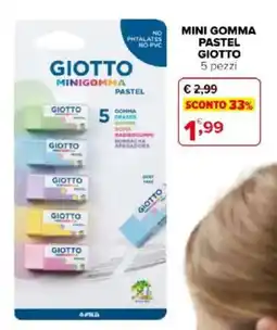 Iperal MINIGOMMA PASTEL Giotto offerta