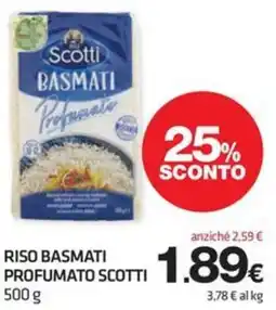 Superconti Riso Basmati Profumato Scotti offerta