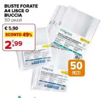 Buste forate A4 lisce o buccia Colorosa