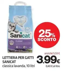 Superconti Lettiera per gatti Sanicat classica lavanda offerta