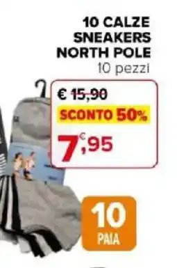 Iperal 10 calze sneakers north pole offerta