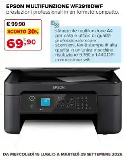 Iperal Epson multifunzione WF2910DWF offerta
