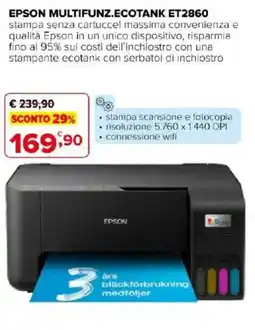 Iperal Epson multifunz.ecotank ET2860 offerta