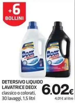 Superconti Detersivo liquido lavatrice Deox offerta