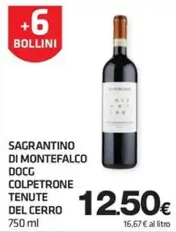 Superconti SAGRANTINO DI MONTEFALCO DOCG COLPETRONE TENUTE DEL CERRO offerta