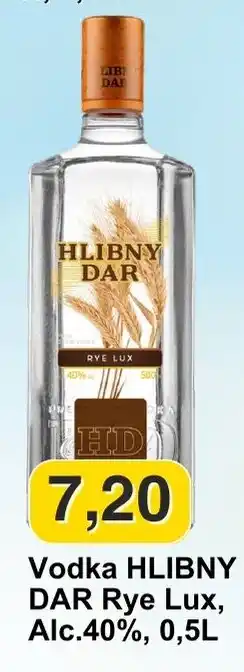 Mix Markt Vodka HLIBNY DAR Rye Lux offerta