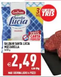 Supermercati Agorà Galbani Santa Lucia Mozzarella offerta