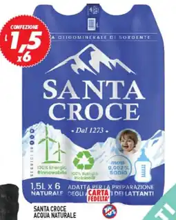Supermercati Agorà SANTA CROCE ACQUA NATURALE offerta