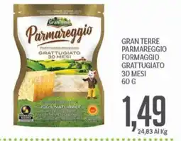 Supermercati Piccolo Gran Terre Parmareggio Formaggio Grattugiato 30 Mesi offerta