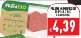 Supermercati Agorà Fileni Hamburger di pollo bio offerta