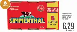 Supermercati Piccolo Simmenthal carne magra in gelatina offerta