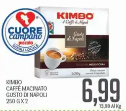 Supermercati Piccolo KIMBO CAFFÈ MACINATO GUSTO DI NAPOLI offerta