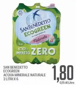 Supermercati Piccolo SAN BENEDETTO ECOGREEN ACQUA MINERALE NATURALE offerta