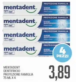 Supermercati Piccolo mentadent dentifricio protezione famiglia offerta